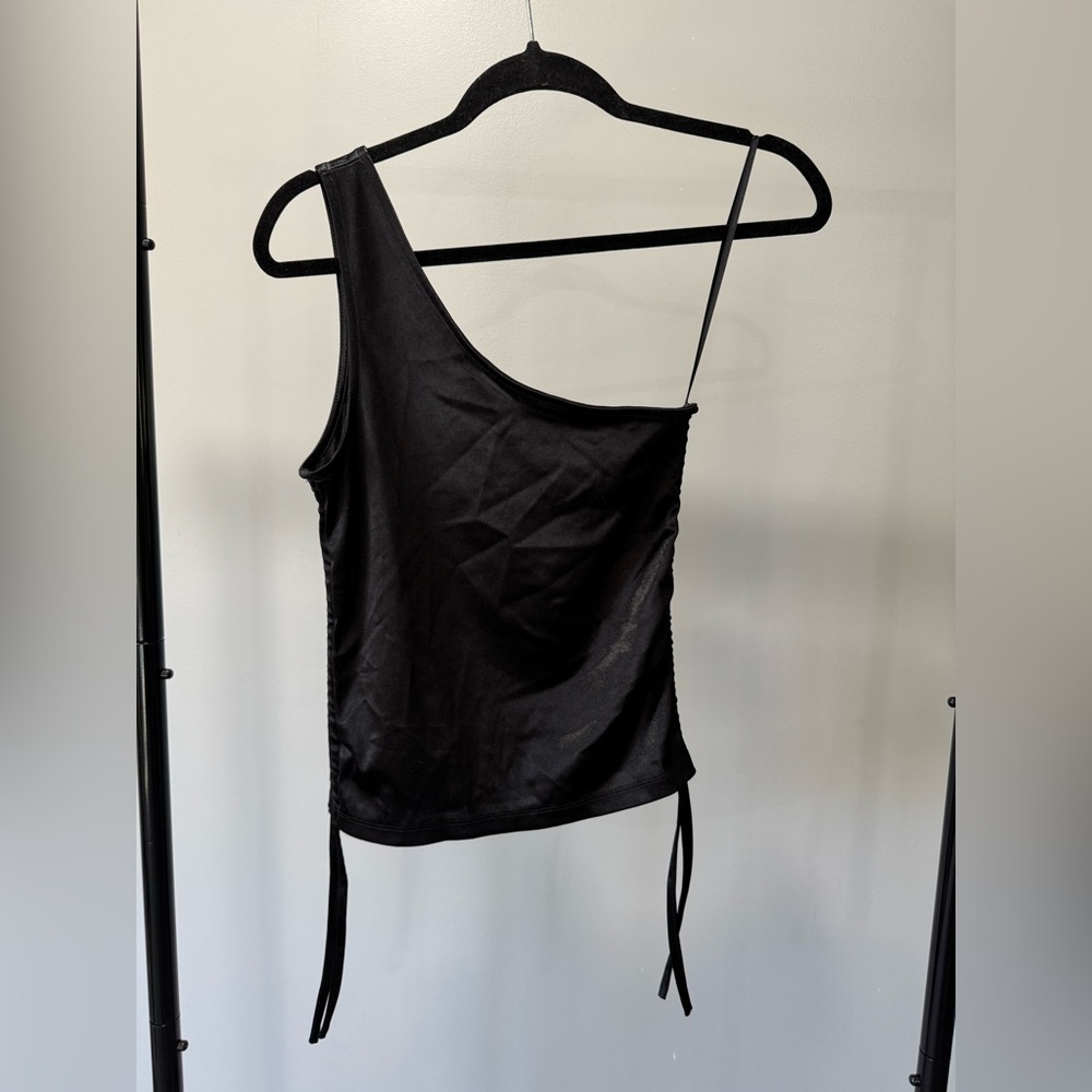 Forever 21 Black Asymmetrical Tank Top